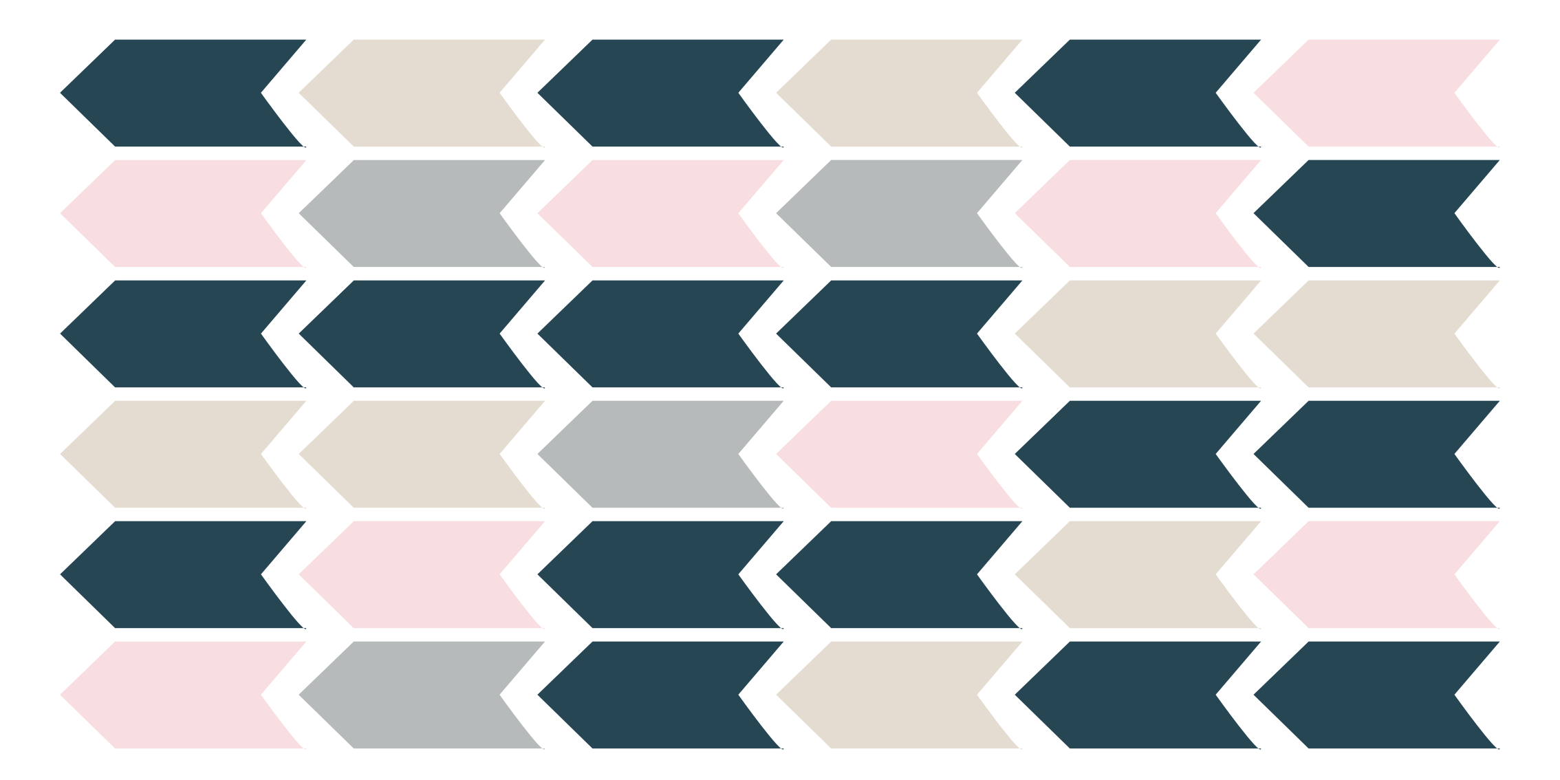 Pastelinės spalvos strėlių raštas geometrinis vinilo kilimas - „Tenstickers“