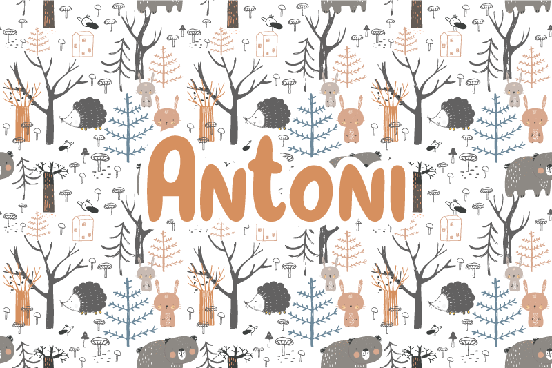 Pritaikytas miškas vinyl kilimėlis su vardu - „Tenstickers“