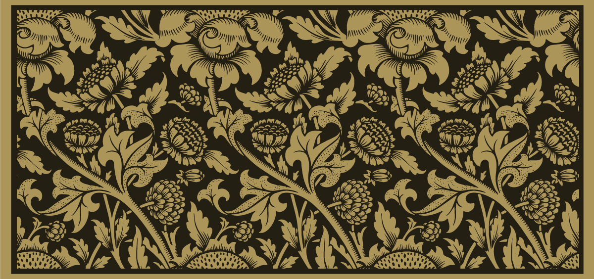 Botaninis raštas akcentui gėlių rašto kilimėlis - „Tenstickers“