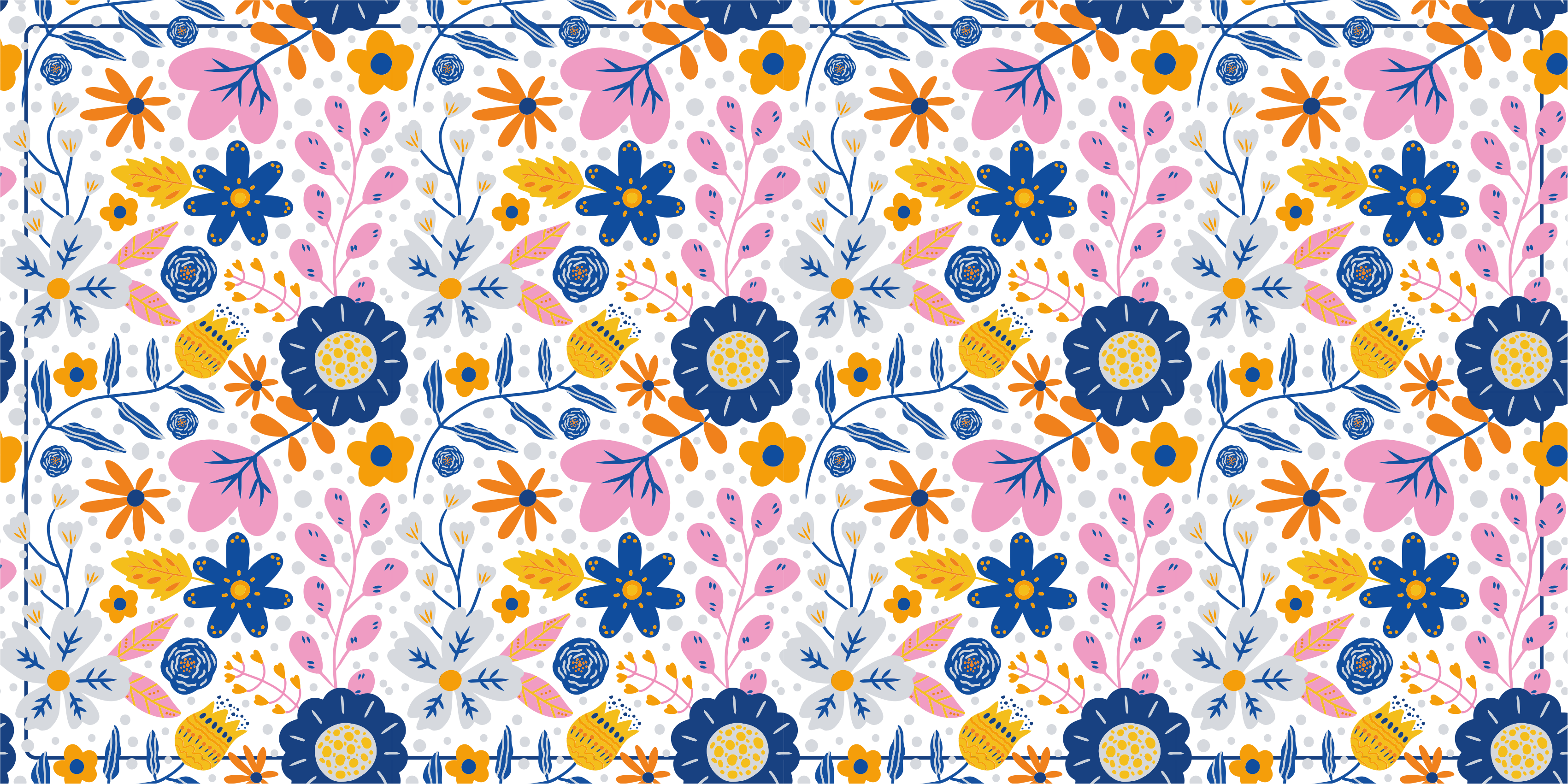 Gėlėtas pavasaris gamtos kilimas - „Tenstickers“