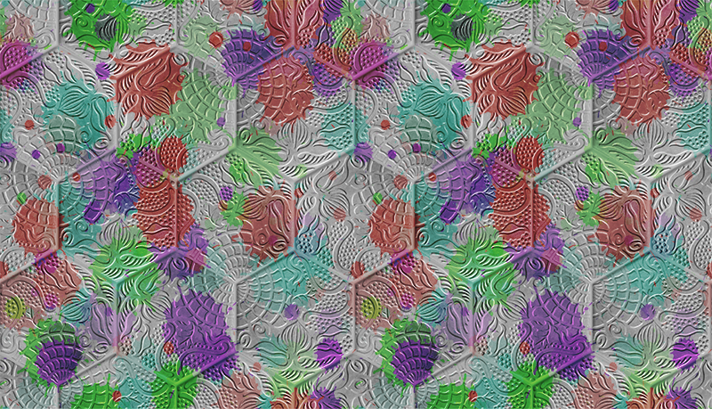 Nusidėvėjusios Gaudi plytelės vinilinis kilimas svetainei - „Tenstickers“