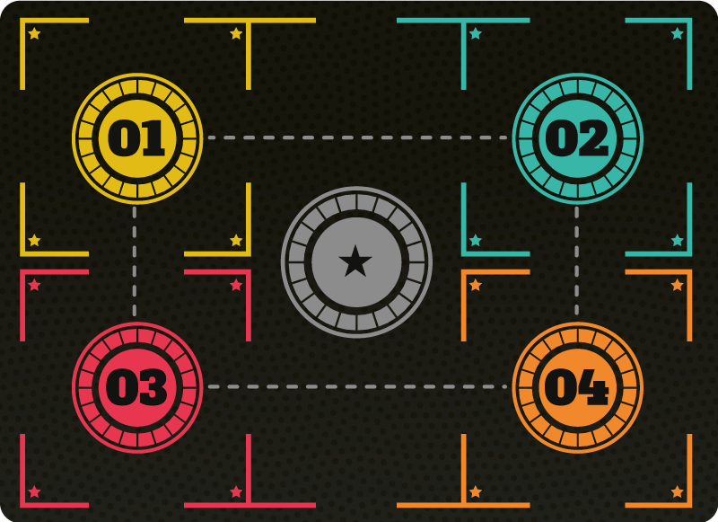 Krepšinio treniruotė stačiakampis viniliniai kilimas - „Tenstickers“