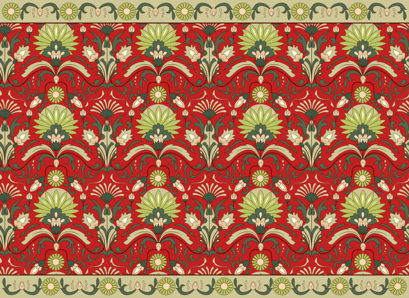 Tradicinis žalias dizainas valgomosios kambario kilimas - „Tenstickers“