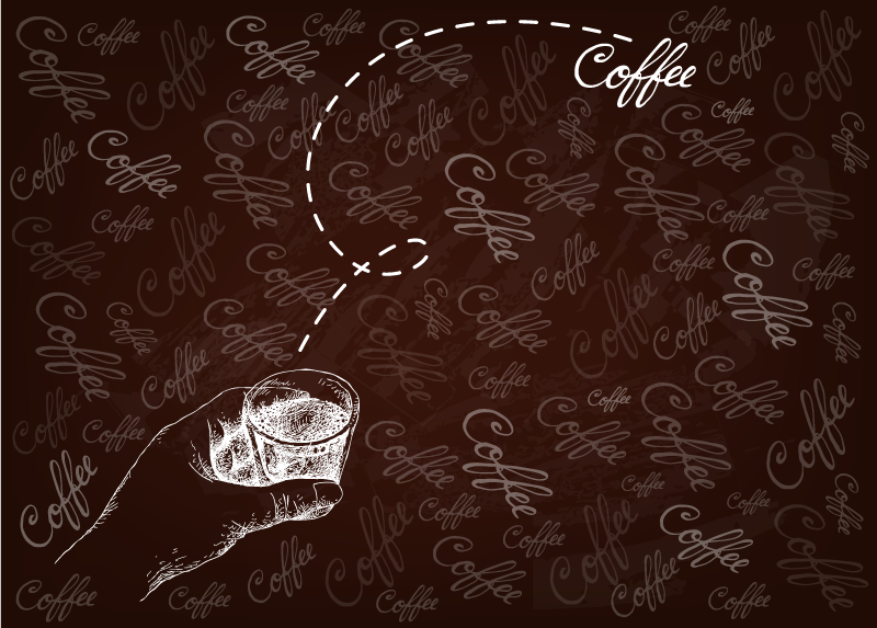 Kaligrafinis gėrimo motyvas vinilo kilimėlas su frazėmis - „Tenstickers“