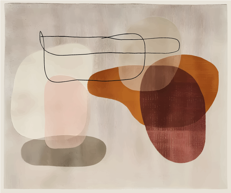 Abstrakčios formos bežinis kilimėlis - „Tenstickers“