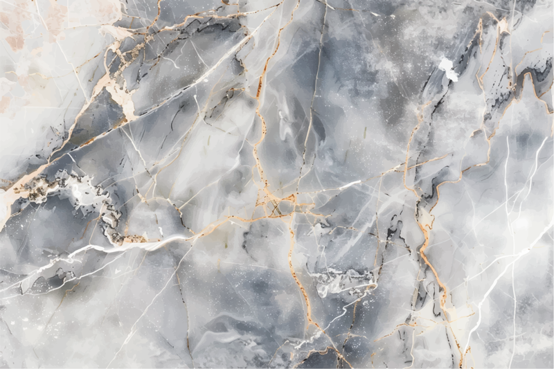 Melsvai pilkas atspalvis Marmurinis vinilo kilimas - „Tenstickers“