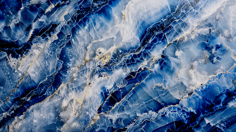 Tamsiai mėlyna Marmurinis vinilo kilimas - „Tenstickers“