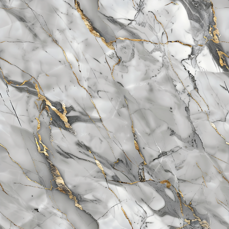 Pilka ir auksinė Marmurinis vinilo kilimas - „Tenstickers“