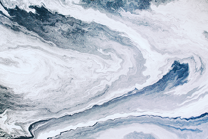 Minimalistinė mėlyna ir pilka Marmurinis vinilo kilimas - „Tenstickers“