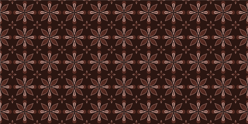 Geometrinė gėlių simetrija koridoriaus vinilinė kilimėlė - „Tenstickers“