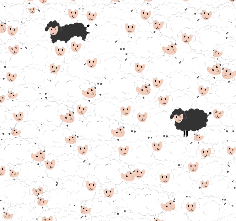 Avies malonumo motyvas tapetai vaiku kambariui - „Tenstickers“