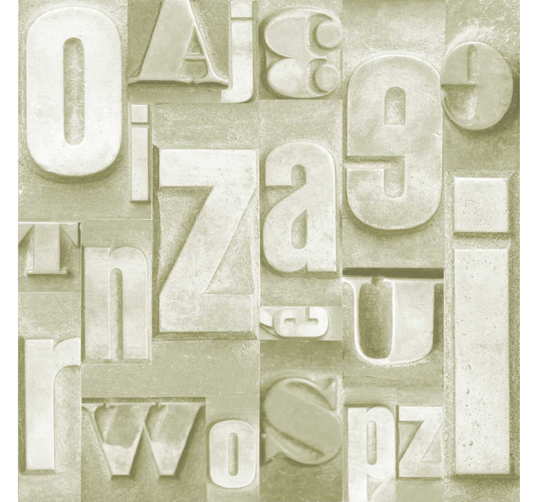 3d industrinis stilius abėcėlinis tapetas - „Tenstickers“