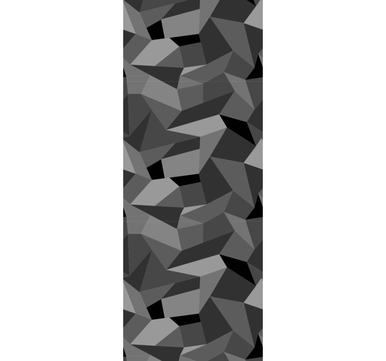 Aštrios pilkos formos geometrinis raštų tapetas - „Tenstickers“