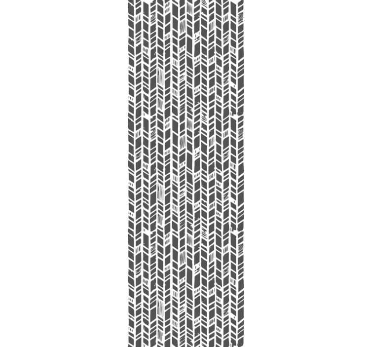 Stilizuotas pilkas ševronas tapetai įėjimui - „Tenstickers“