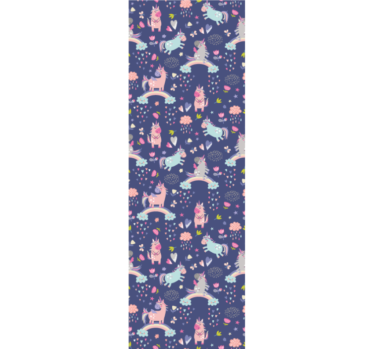 Spalvingi vienaragių raštai vaikiški tapetai - „Tenstickers“