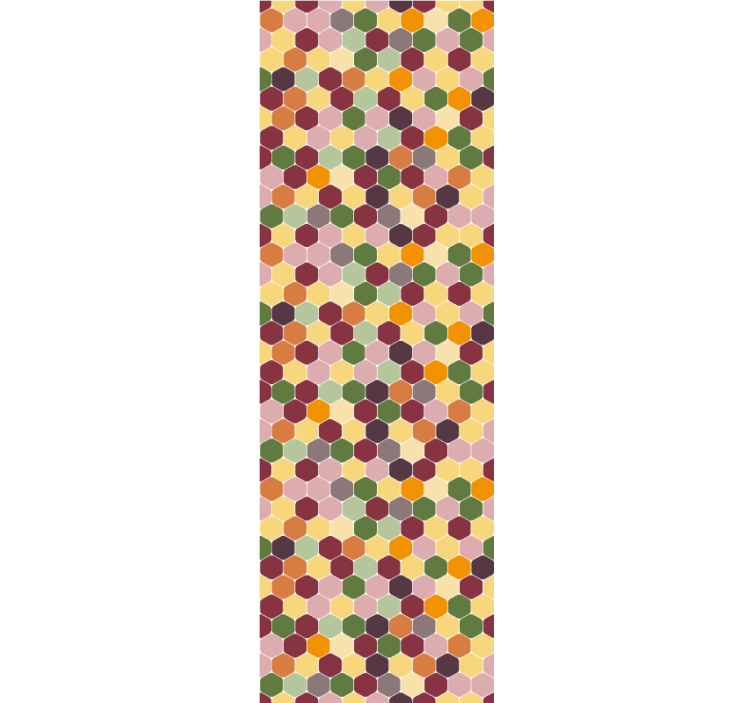 Maži spalvingi šešiakampiai Plytelės tapetas - „Tenstickers“