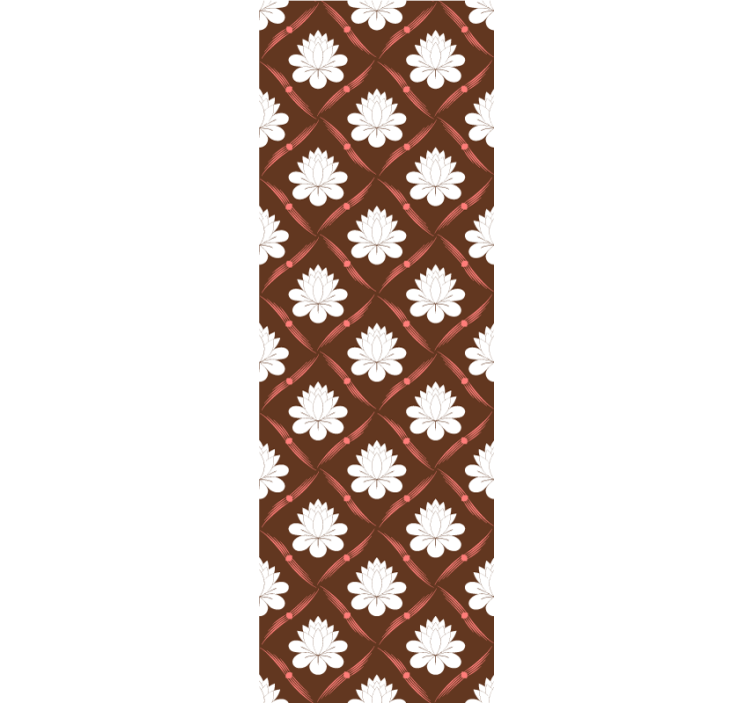 Gėlių rašto tapetas su lotoso motyvu - „Tenstickers“