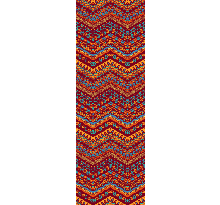 Ryškus geometrinis raštas gyvenamojo kambario tapetas - „Tenstickers“