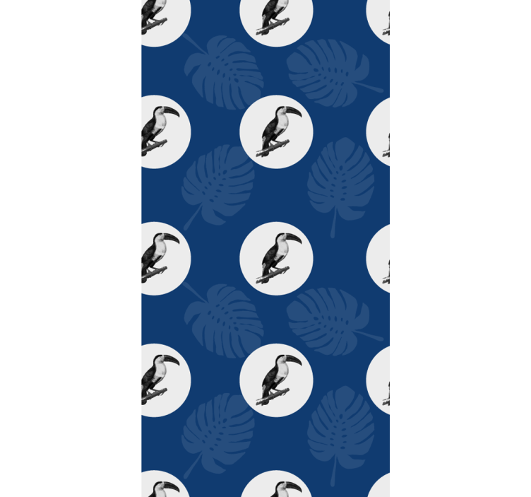 Tukanas ir lapai paukščiai tapetas - „Tenstickers“