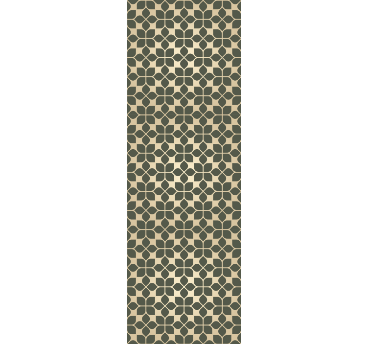 Geometrinis gėlių stilius pagrindinio miegamojo tapetas - „Tenstickers“