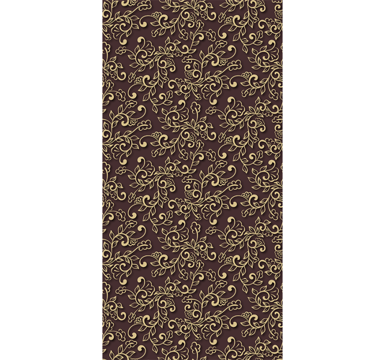 Elegantiški gėlių sūkuriai gyvenamojo kambario tapetas - „Tenstickers“