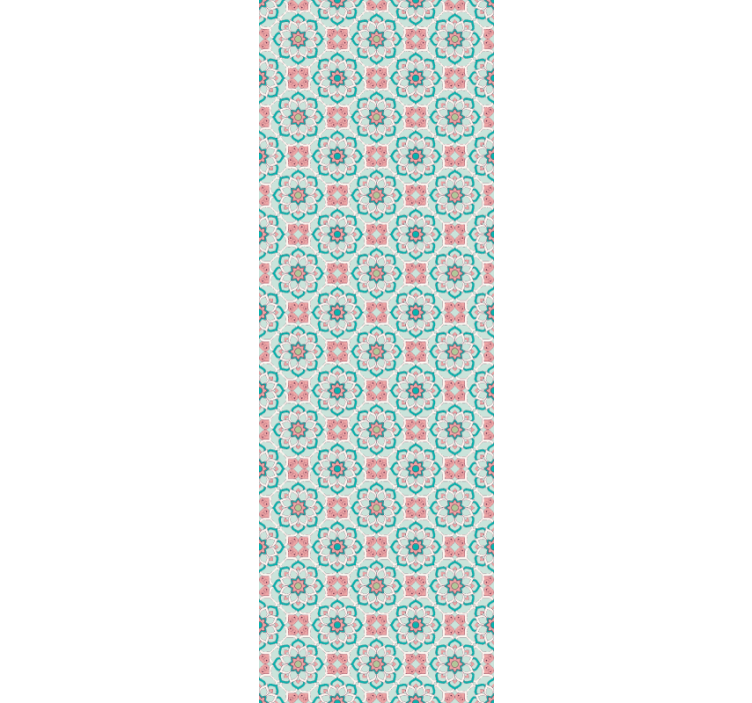 Gėlė ir žvaigždė gėlių rašto tapetas - „Tenstickers“