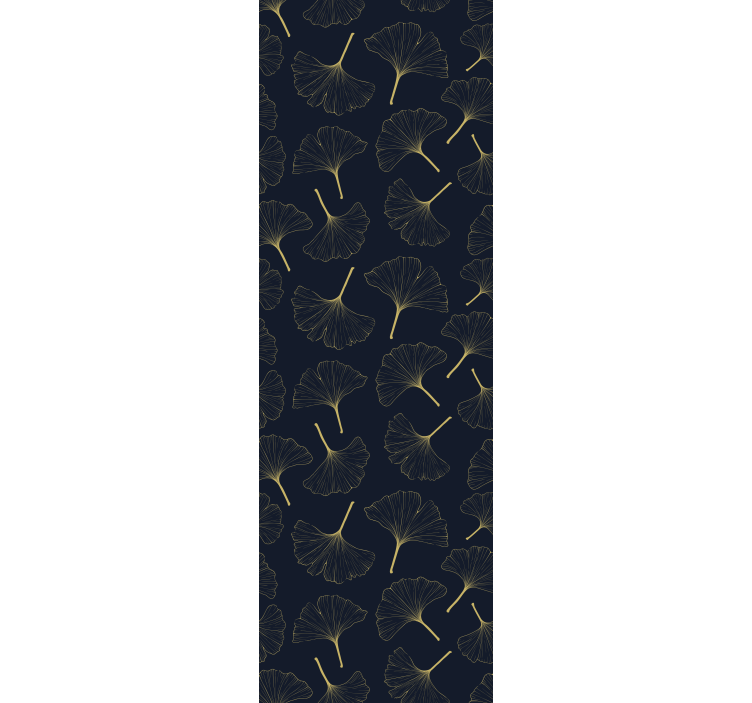 Ginkmedžio lapų elegancija gyvenamojo kambario tapetas - „Tenstickers“