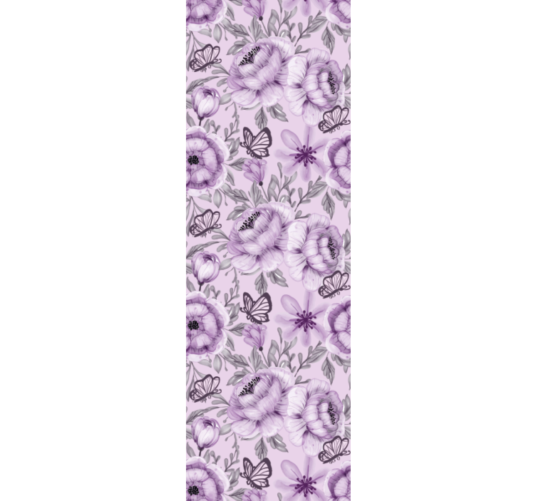 Gėlių drugelių kompozicija tapetai geles - „Tenstickers“