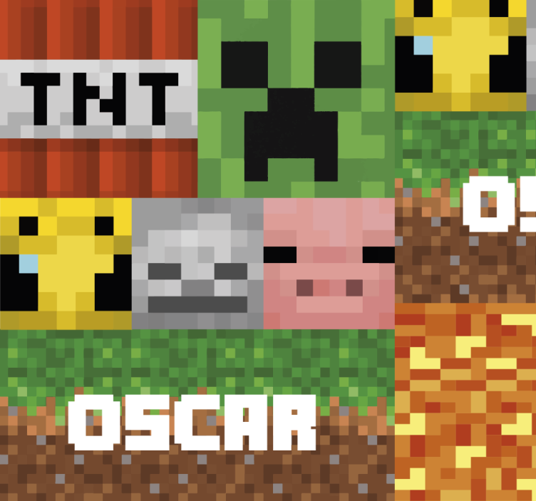 žaidimų geometrinis raštas tapetas paauglio kambariui - „Tenstickers“