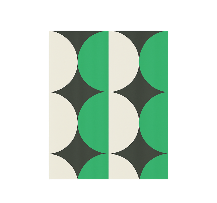 1970-ųjų smaragdo harmonija vintage tapetas - „Tenstickers“