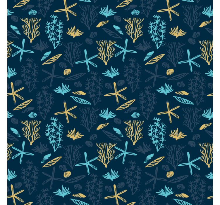 Tapetas miegamajam spalvingo jūros dugno dizaino - „Tenstickers“