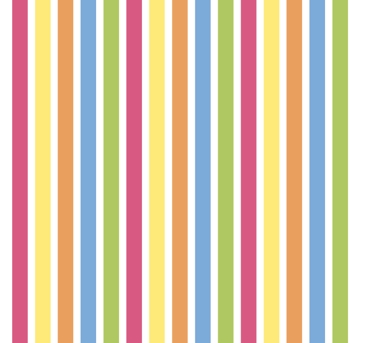 Ornamentinės tapetos horizontaliomis daugiaspalvėmis juostelėmis - „Tenstickers“