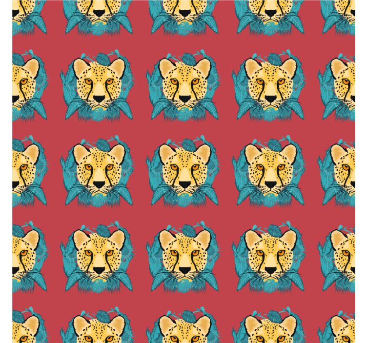 Tekstūruoti tapetas su orientališku leopardu - „Tenstickers“