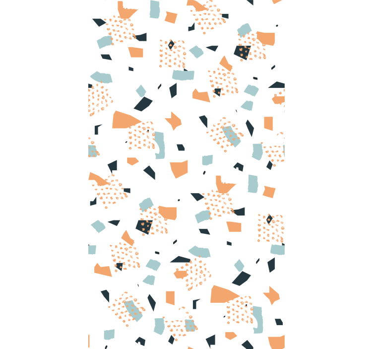 Koridoriaus tapetai su nereguliarių pastelinių figūrų raštu - „Tenstickers“