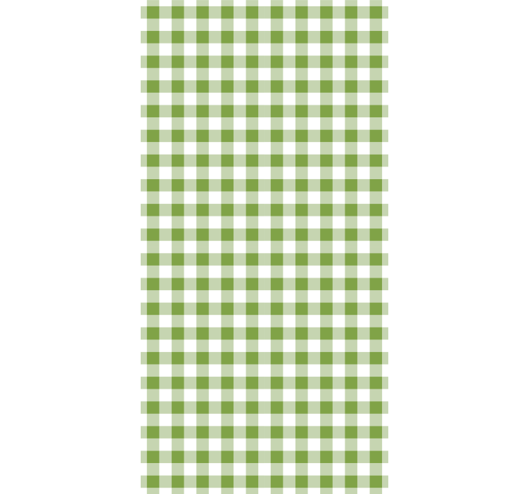 Koridoriaus tapetai baltais ir žaliais raštais kvadratais - „Tenstickers“