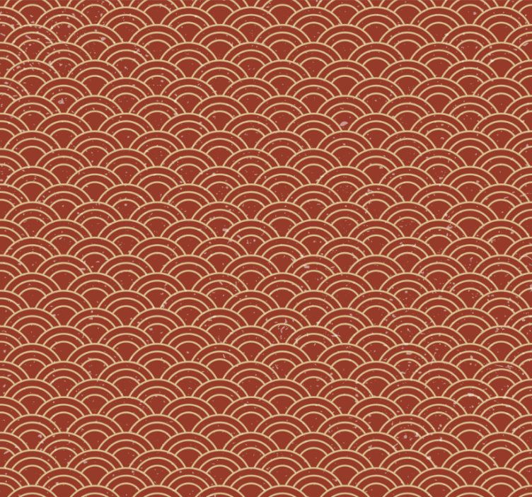 Koridoriaus tapetai su japoniška banga vintage stiliumi - „Tenstickers“