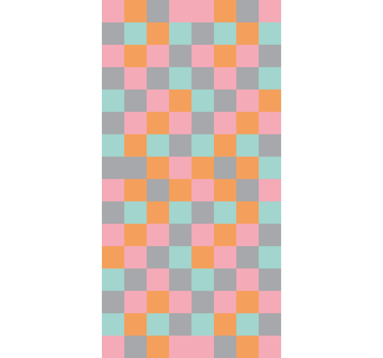 Koridoriaus tapetai su kvadratiniais abstrakčiais motyvais - „Tenstickers“