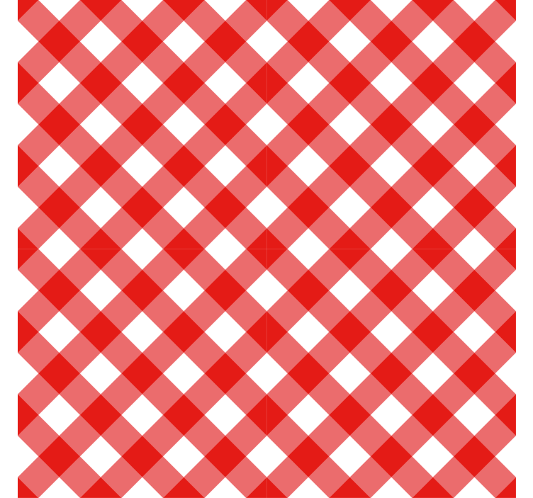 Koridoriaus tapetai raudonais ir baltais kvadratais - „Tenstickers“