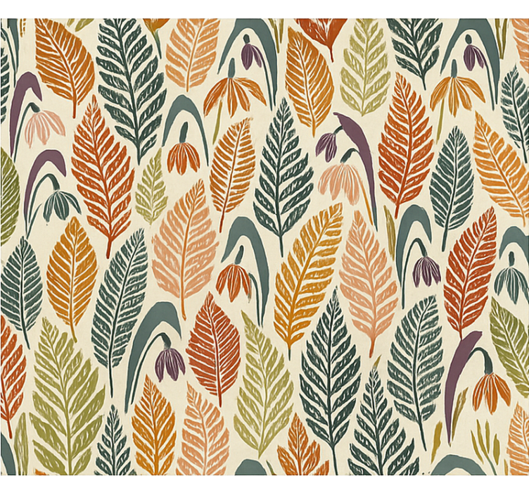 Skandinaviški tapetai daugiaspalvės sniego gėlės - „Tenstickers“