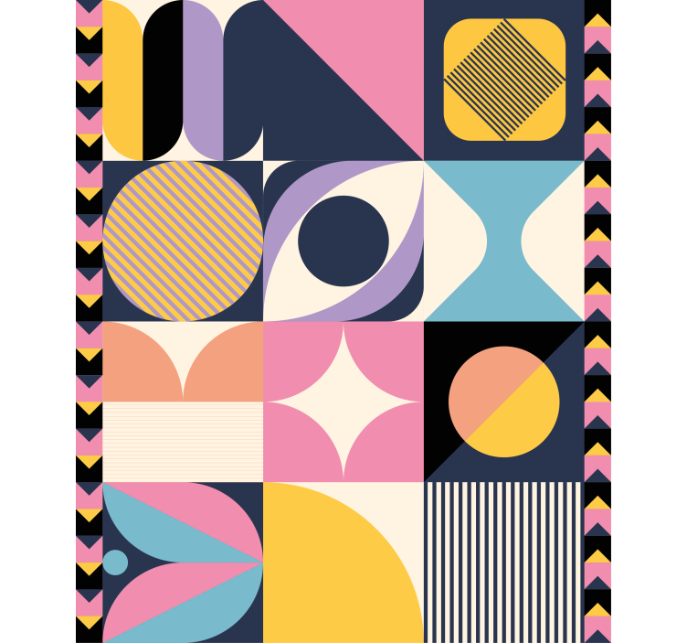 Modernūs tapetai daugiaveidės geometrinės tapybos - „Tenstickers“