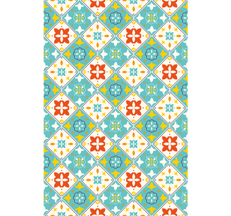 Tapetai voniai mėlynos ir smėlinės plytelės - „Tenstickers“