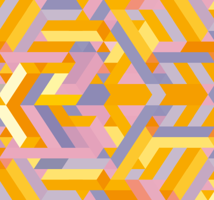 Tapetai voniai geometrinių raštų persidengimas - „Tenstickers“