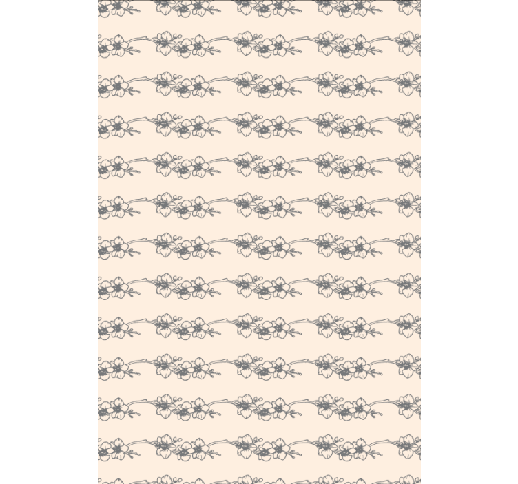 Gėlių rašto tapetas su orchidėjų linijomis - „Tenstickers“