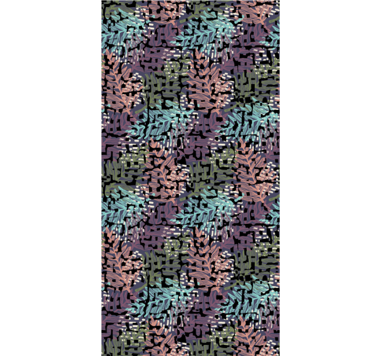 Gėlių rašto tapetas spalvinga originali flora - „Tenstickers“