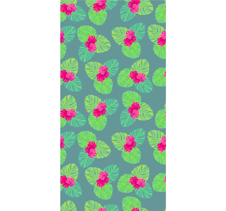 Gėlių rašto tapetas su magnolijos gėlėmis ant vandens - „Tenstickers“