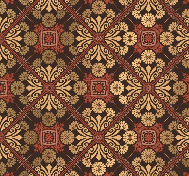 Baroko tapetų derliaus stiliaus miegamasis - „Tenstickers“