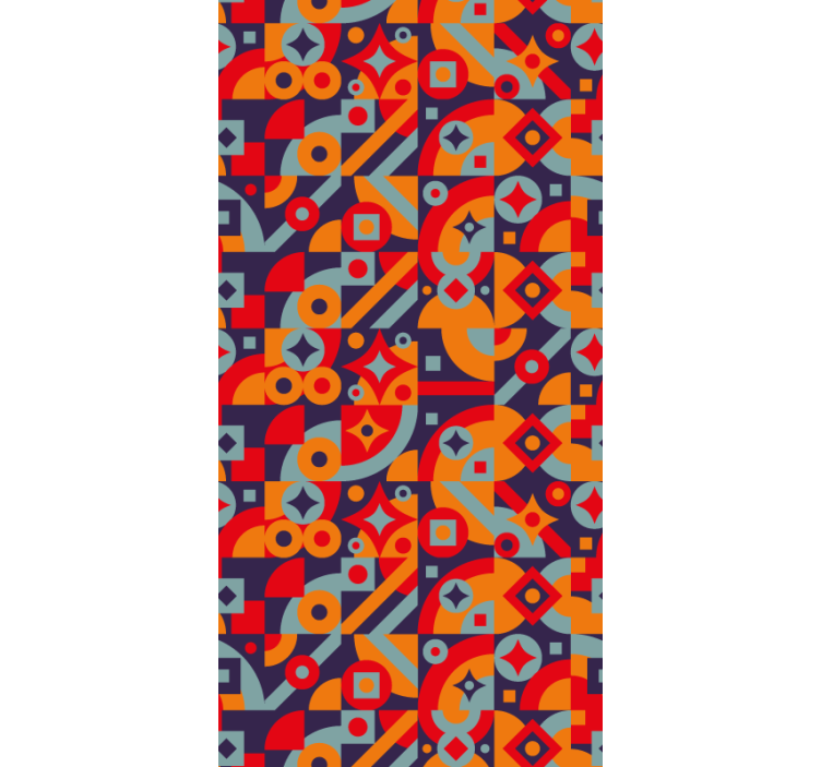 Geometriniai motyvai vintage tapetas - „Tenstickers“