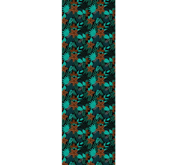 Atogrąžų lapų motyvas gamtos sienos tapetas - „Tenstickers“