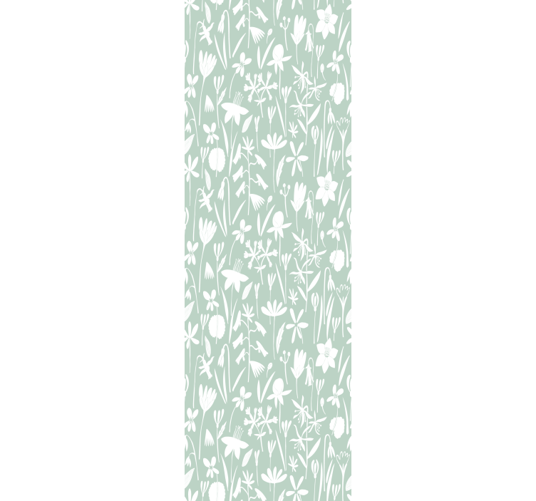 Botaniniai siluetai tapetai geles - „Tenstickers“