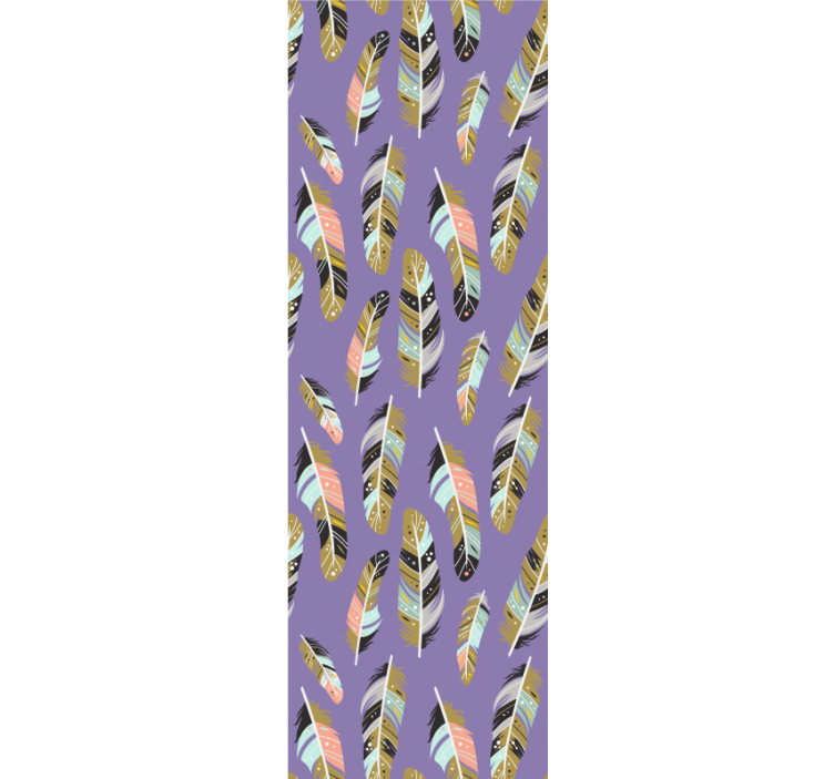 Plunksnų raštai lapų tapetas - „Tenstickers“